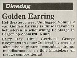 1995-01-03 Golden Earring show ad BergenopZoom_PZC_19941229 January 03, 1995